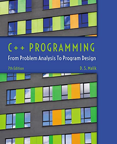 Beispielbild fr C++ Programming: From Problem Analysis to Program Design zum Verkauf von Buchpark