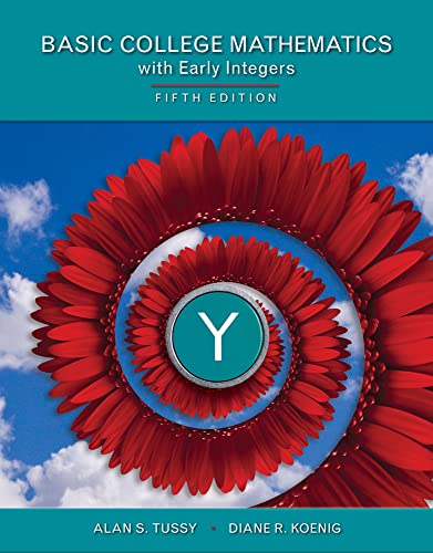 Student Workbook for Tussy/Koenig's Basic Mathematics for College Students with Early Integers (9781285857480) by Tussy, Alan S.; Koenig, Diane