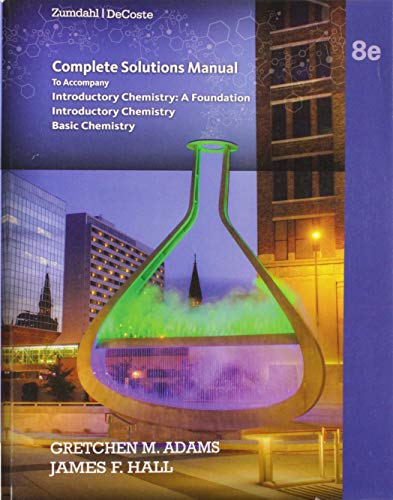 Stock image for Complete Solutions Manual, Introductory Chemistry: A Foundation, Introductory Chemistry, Basic Chemistry, Eighth Edition, Steven S. Zumdahl, Donald for sale by Book Deals