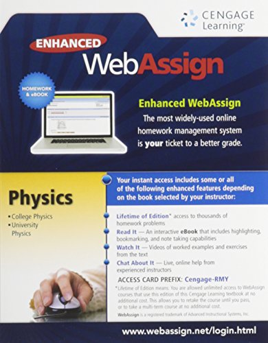 Imagen de archivo de Enhanced WebAssign College Physics Access Card (One Term) a la venta por GoldBooks