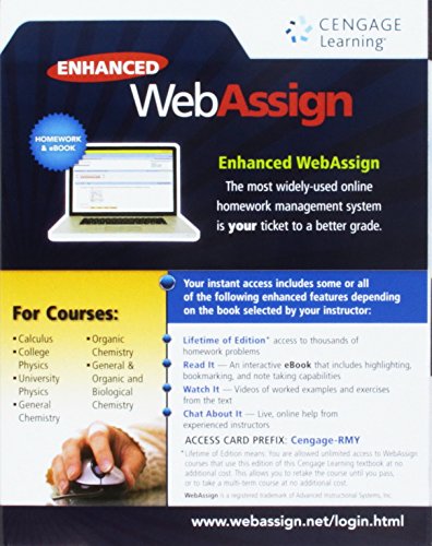 9781285858487: Enhanced Webassign Multi-Term Loe Printed Access Card for Math & Sciences