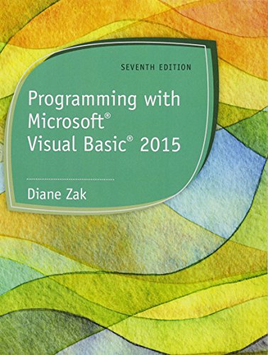 9781285860268: Programming with MicrosoftVisual Basic 2015