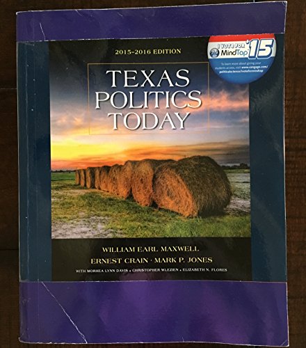 Imagen de archivo de Texas Politics Today 2015-2016 Edition (Book Only) a la venta por HPB-Red