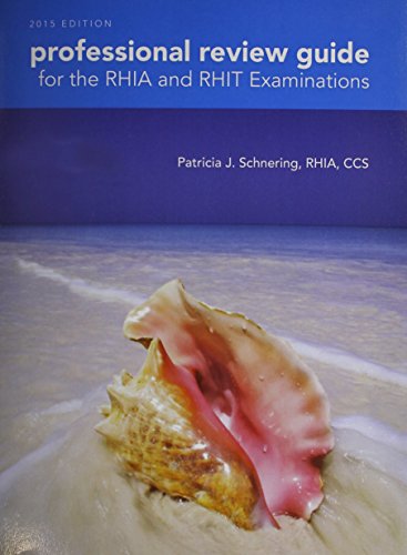 Beispielbild fr Professional Review Guide for the RHIA and RHIT Examinations, 2015 Edition (Book Only) zum Verkauf von HPB-Red