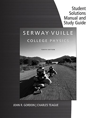 Imagen de archivo de Student Solutions Manual with Study Guide, Volume 1 for Serway/Vuille's College Physics, 10th a la venta por Better World Books