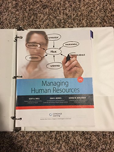 Imagen de archivo de Managing Human Resources a la venta por ThriftBooks-Reno