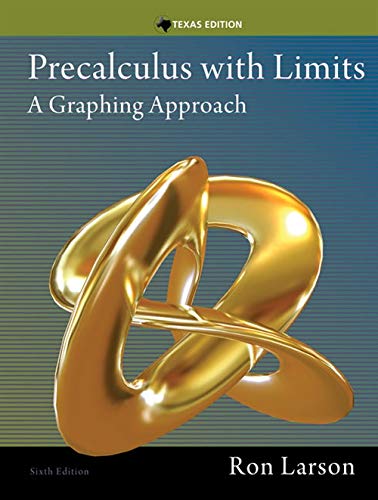 Imagen de archivo de Precalculus with Limits: A Graphing Approach, Texas Edition a la venta por HPB-Red