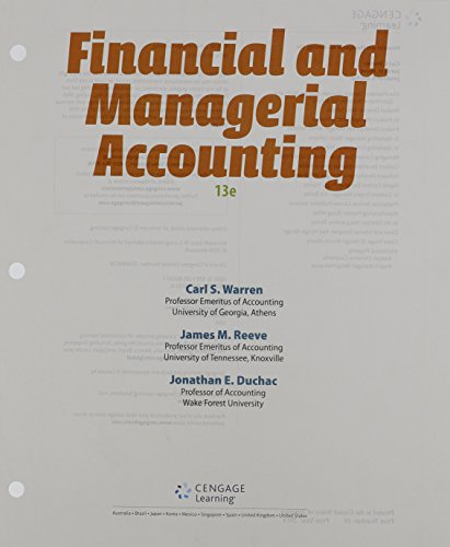 Imagen de archivo de Financial & Managerial Accounting a la venta por HPB-Red