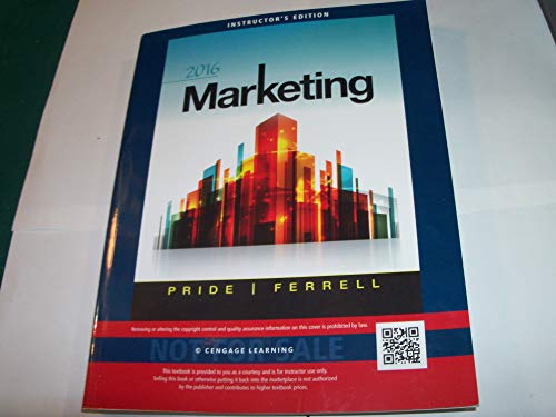 Beispielbild fr I.e. Marketing 2016 Edition By Pride zum Verkauf von ThriftBooks-Dallas