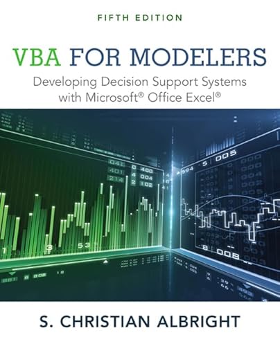 Beispielbild fr VBA for Modelers: Developing Decision Support Systems with Microsoft Office Excel zum Verkauf von BooksRun