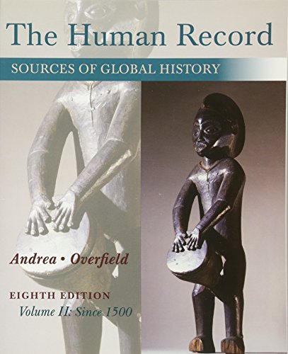 Beispielbild fr The Human Record: Sources of Global History, Volume II: Since 1500 zum Verkauf von BooksRun