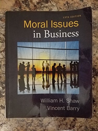 Beispielbild fr Moral Issues in Business zum Verkauf von Irish Booksellers