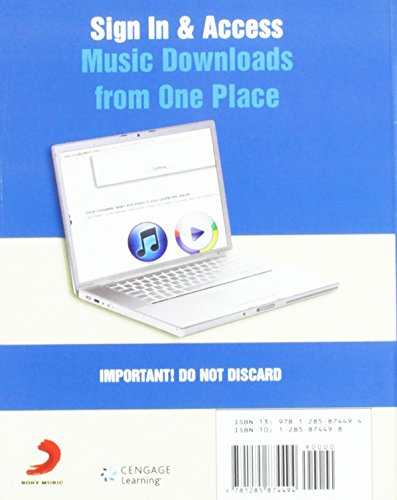 9781285874494: Digital Music Download Printed Access Card for 4 C