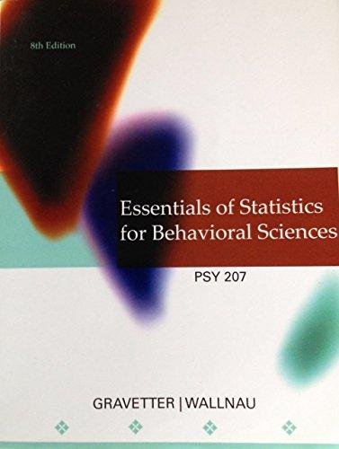 9781285886541: Essentials of Statistics for Behavioral Sciences