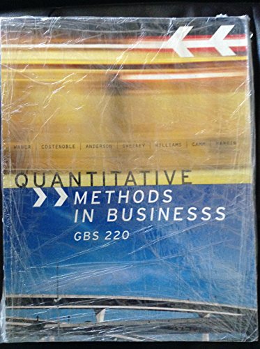 Beispielbild fr Quantitative Methods in Business zum Verkauf von Better World Books: West