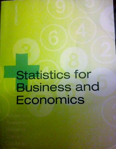 Beispielbild fr Statistics for Business and Economics zum Verkauf von Better World Books