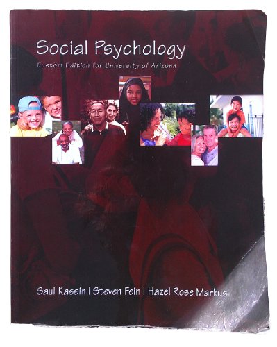 Stock image for Social Psychology for sale by Bookmans