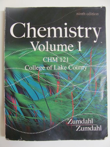 9781285917771: Chemstry Volume 1 College of Lake County CHM 121