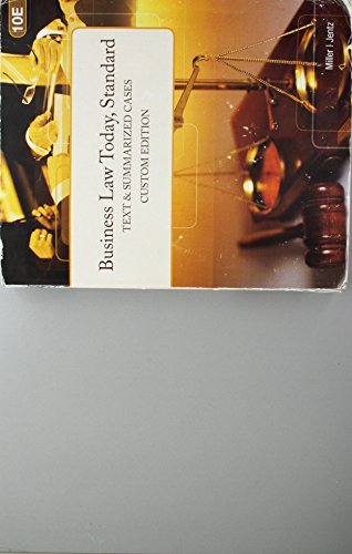 Stock image for Business Law Today: Custom Edition for Baruch for sale by ThriftBooks-Atlanta