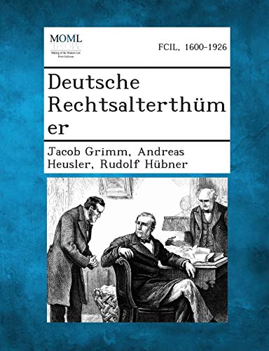 Stock image for Deutsche Rechtsalterthumer (English and German Edition) for sale by Lucky's Textbooks