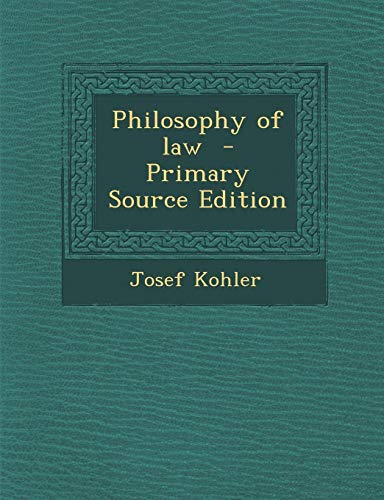 9781287870869: Philosophy of law