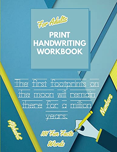 Beispielbild fr Print Handwriting Workbook for Adults: Improve your printing handwriting & practice print penmanship workbook for adults | Adult handwriting workbook zum Verkauf von GreatBookPrices