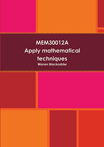 Stock image for MEM30012A - Apply mathematical techniques for sale by Reuseabook