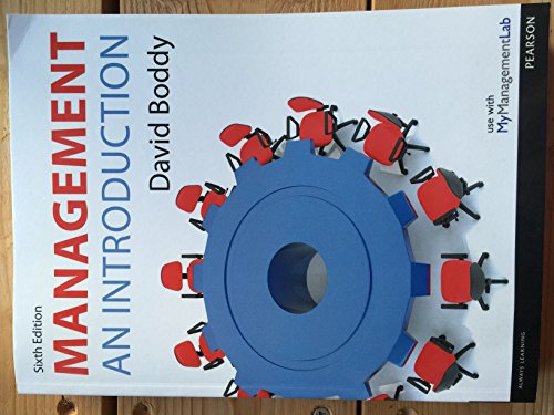 9781292004471: Management: An Introduction, by David Boddy - with MyManagementLab