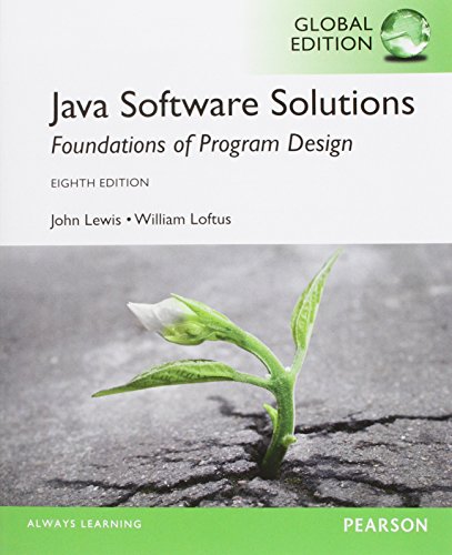Stock image for Java Software Solutions : Foundations of Program Design for sale by Better World Books Ltd