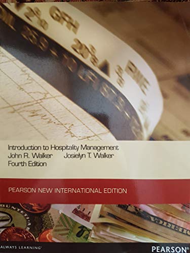 Stock image for Introduction to Hospitality Management: Pearson New International Edition for sale by Better World Books Ltd