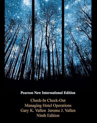 Stock image for Check-In Check-Out: Managing Hotel Operations : Pearson New International Edition for sale by Better World Books Ltd