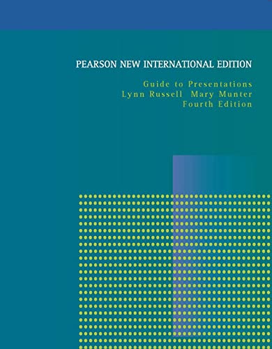 Stock image for Guide to Presentations: Pearson New International Edition for sale by Goldbridge Trading