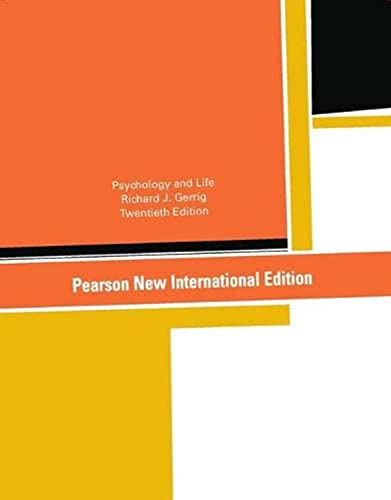 9781292021621: Psychology and Life: Pearson New International Edition