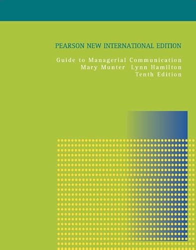 Stock image for Guide to Managerial Communication: Pearson New International Edition for sale by THE SAINT BOOKSTORE