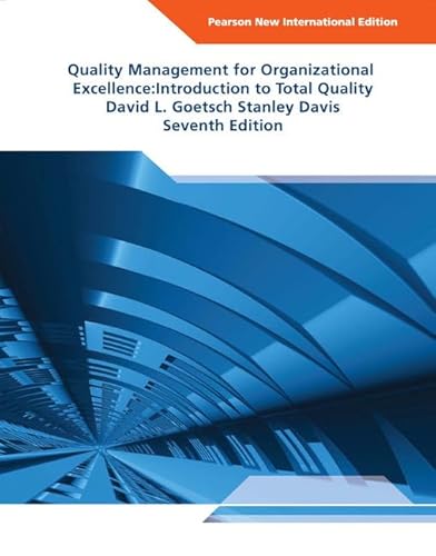 9781292022338: Quality Management for Organizational Excellence Pearson New International Edition: Introduction to Total Quality