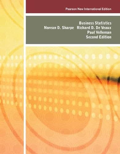 9781292022925: Business Statistics: Pearson New International Edition
