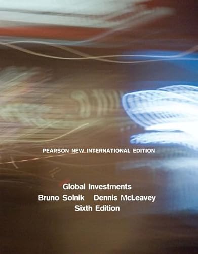 Imagen de archivo de Global Investments: Pearson New International Edition a la venta por Antiquariat Mander Quell