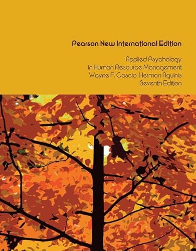 Stock image for Applied Psychology in Human Resource Management: Pearson New International Edition for sale by Studibuch