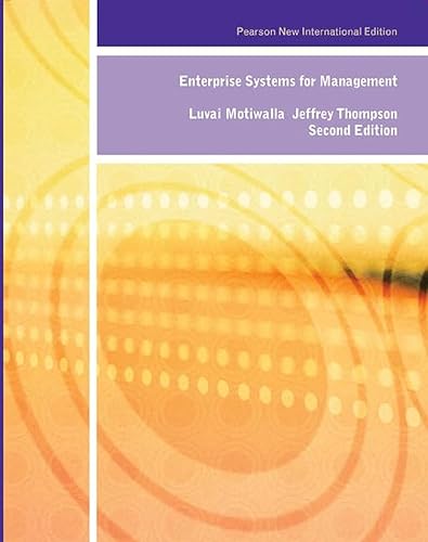 Imagen de archivo de Enterprise Systems for Management: Pearson New International a la venta por dsmbooks