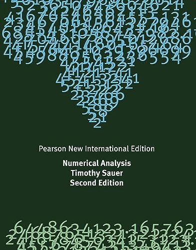 Stock image for Numerical Analysis: Pearson New International Edition for sale by Chiron Media