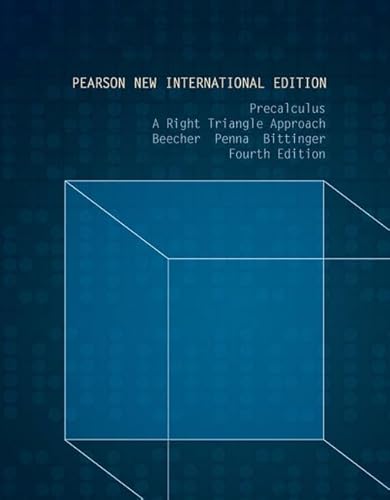 9781292023649: Precalculus: Pearson New International Edition:A Right Triangle Approach