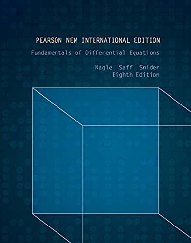 Imagen de archivo de Fundamentals of Differential Equations: Pearson New International EditionEdition a la venta por Mispah books