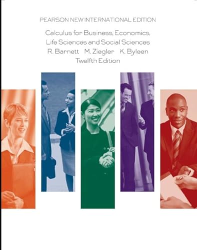 9781292024769: Calculus for Business, Economics, Life Sciences and Social Sciences: Pearson New International Edition