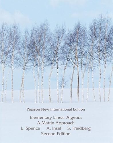 Stock image for Elementary Linear Algebra: Pearson New International Edition for sale by HPB-Red