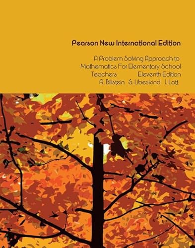9781292025094: Problem Solving Approach to Mathematics for Elementary School Teachers, A: Pearson New International Edition