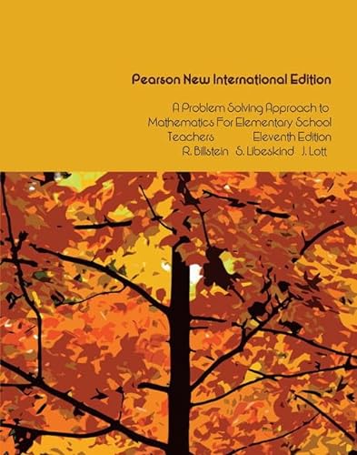 9781292025094: Problem Solving Approach to Mathematics for Elementary School Teachers, A: Pearson New International Edition