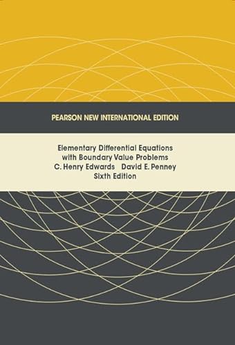 Beispielbild fr Elementary Differential Equations with Boundary Value Problems: Pearson New International Edition zum Verkauf von Monster Bookshop