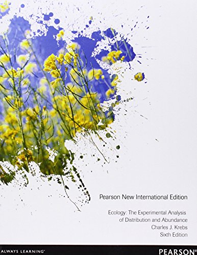 Stock image for Ecology: Pearson New International Edition: The Experimental Analysis of Distribution and Abundance for sale by HPB-Red