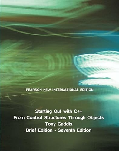 9781292026725: Starting Out with C++: Pearson New International Edition: From Control Structures through Objects, Brief Edition