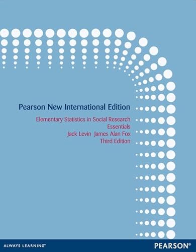 Stock image for Elementary Statistics in Social Research: Pearson New Intern for sale by Phatpocket Limited